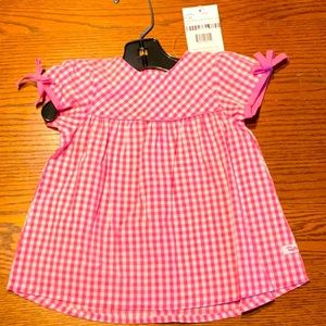 Ruffle Butts Rose Gingham Button Dress New with tags
